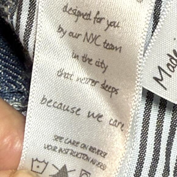 Blank NYC Distressed Frayed Denim Shortalls Size 25 Bibs Womens 100% Cotton Fun - Picture 10 of 10